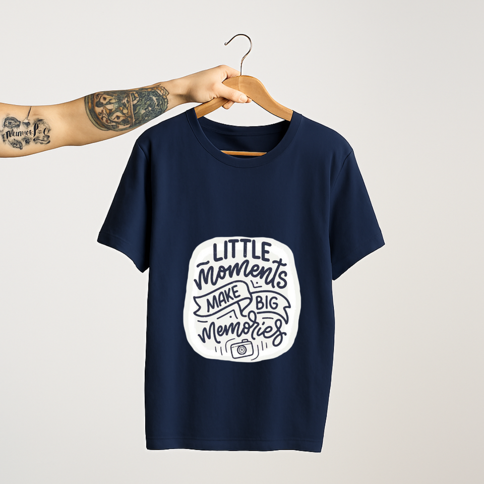 SoulThread “Little Moments Make Big Memories” T-Shirt – Travel &amp; Adventure Memory Tee | Unisex Cotton (Made in India)