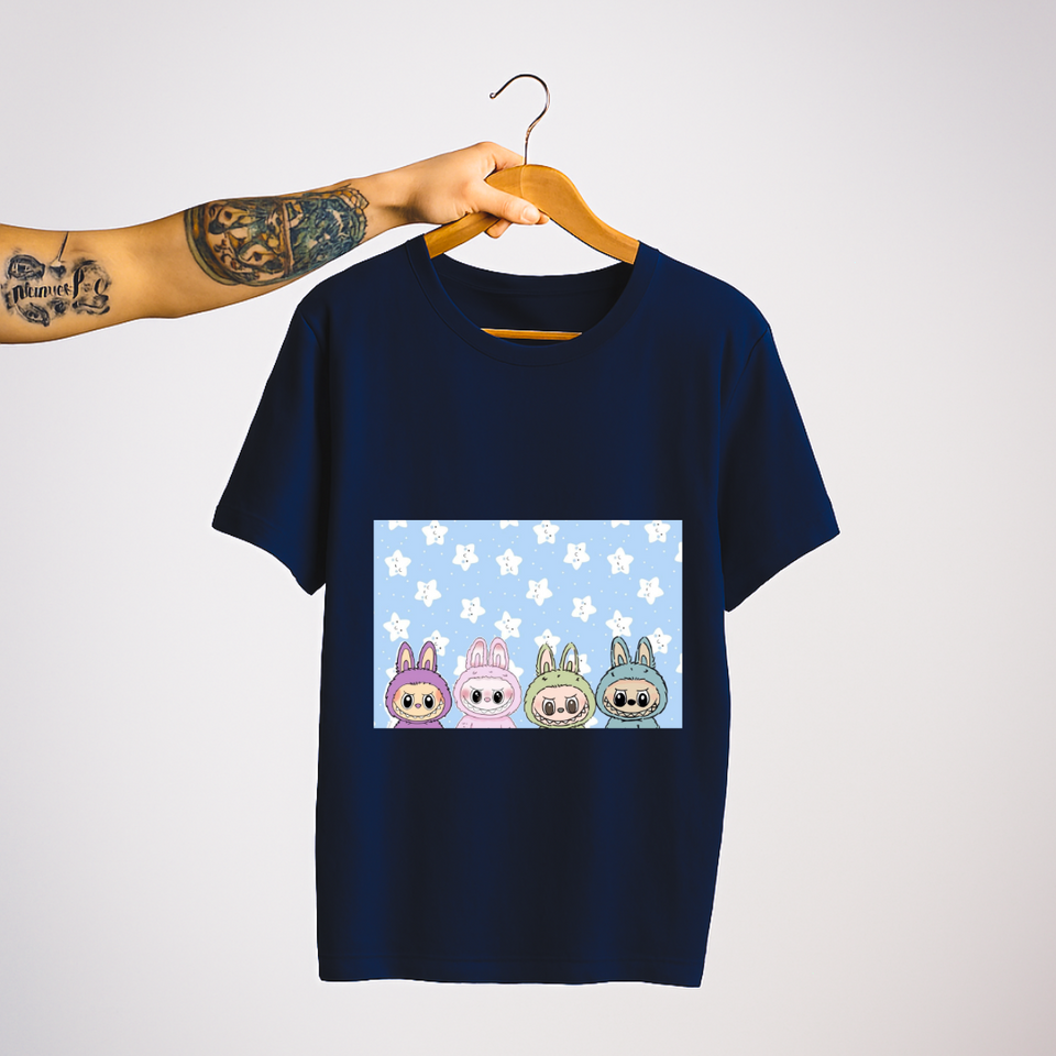 SoulThread “Labubu Starry Squad” T-Shirt 🌟 – Limited Edition 4-Color Labubu Tee | 100% Cotton | Free Shipping