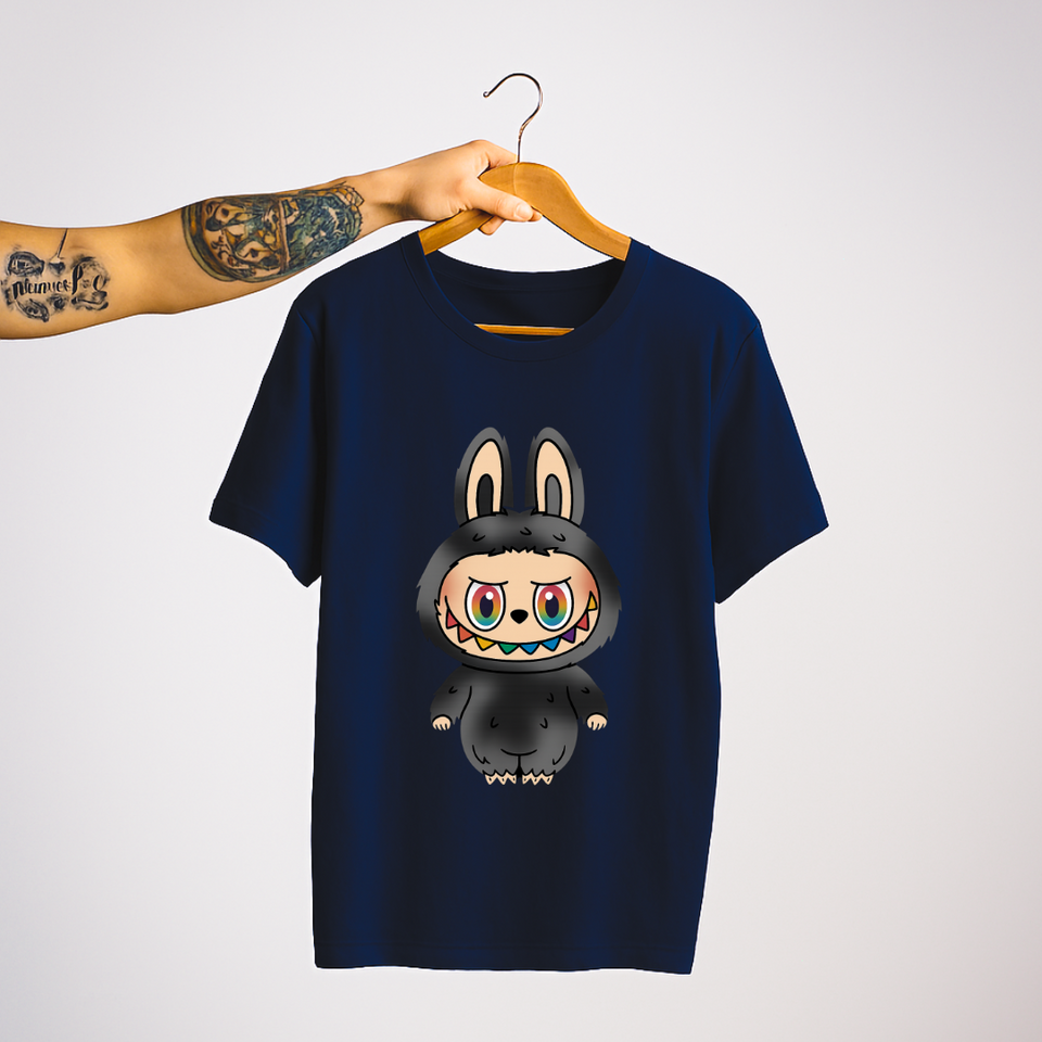 SoulThread “Labubu Prism Edition" T-Shirt  – Limited Black Labubu Tee with Rainbow Smile | Free Shipping