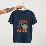 SoulThread “Go Where You Feel Alive” T-Shirt – Wanderlust Travel Quote Tee | 100% Cotton | Made in India