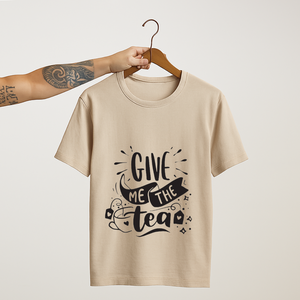 SoulThread "Give Me The Tea" T-Shirt – Funny Chai Lover Tee | 100% Cotton Unisex (Made in India)