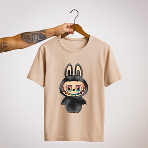 SoulThread “Labubu Prism Edition" T-Shirt  – Limited Black Labubu Tee with Rainbow Smile | Free Shipping