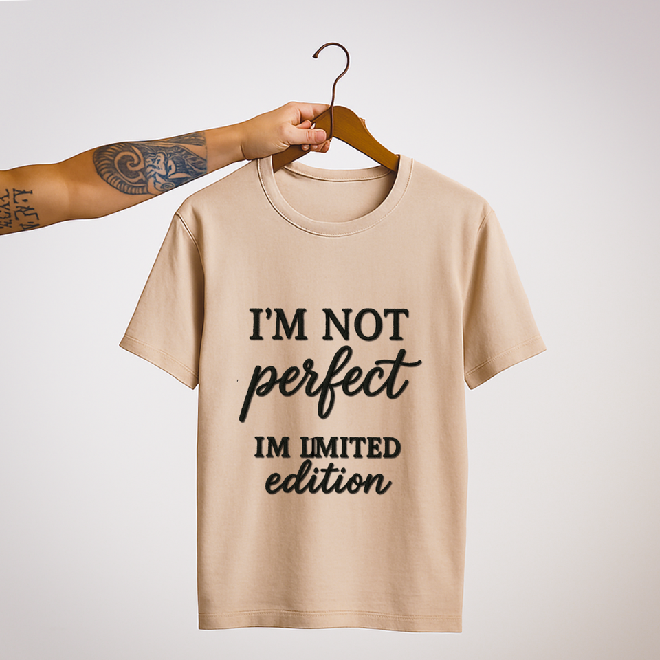 SoulThread "I'm Not Perfect, I'm Limited Edition" ✨ Self-Love Tee | Good-Vibes Collection | Made In India