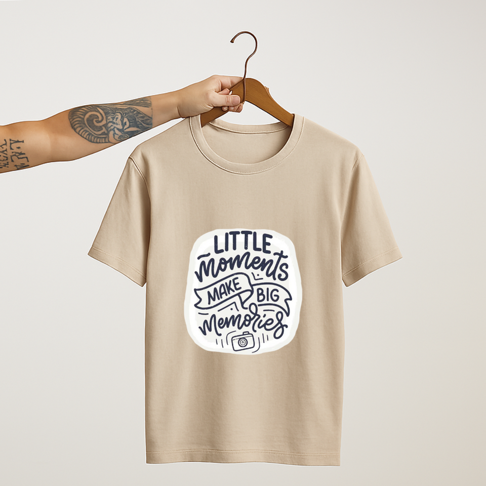 SoulThread “Little Moments Make Big Memories” T-Shirt – Travel &amp; Adventure Memory Tee | Unisex Cotton (Made in India)