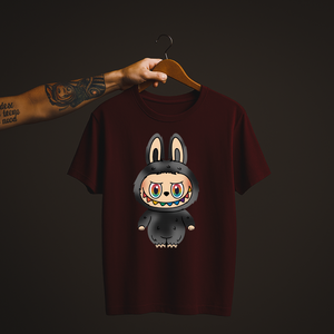 SoulThread “Labubu Prism Edition" T-Shirt  – Limited Black Labubu Tee with Rainbow Smile | Free Shipping