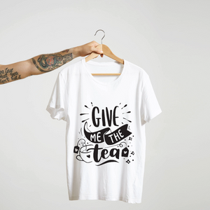 SoulThread "Give Me The Tea" T-Shirt – Funny Chai Lover Tee | 100% Cotton Unisex (Made in India)