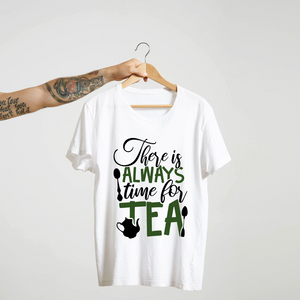 SoulThread “There is Always Time for Tea” T-Shirt – Funny Tea Lover Tee | 100% Cotton Unisex (Made in India)