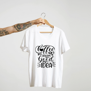 SoulThread “Coffee is Always a Good Idea” T-Shirt – Caffeine Lover Cotton Tee | Unisex (Made in India)