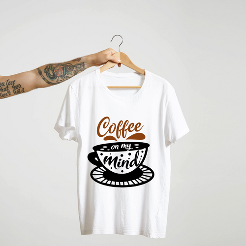 SoulThread “Coffee on My Mind” T-Shirt – Caffeine Vibes Cotton Tee | Unisex (Made in India)