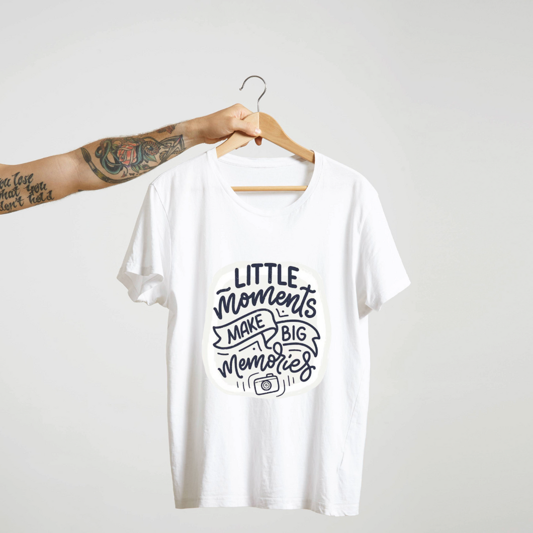 SoulThread “Little Moments Make Big Memories” T-Shirt – Travel & Adventure Memory Tee | Unisex Cotton (Made in India)