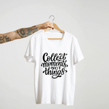 SoulThread “Collect Moments, Not Things” T-Shirt – Wanderlust Travel Quote Tee | Unisex 100% Cotton | Made in India