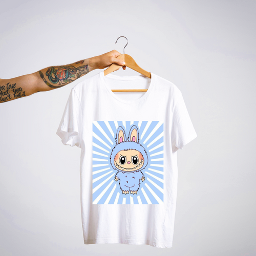 SoulThread “Labubu Skyburst” T-Shirt 🌌 – Limited Edition Blue Monster Tee | 100% Cotton | Free Shipping
