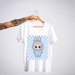 SoulThread “Labubu Skyburst” T-Shirt 🌌 – Limited Edition Blue Monster Tee | 100% Cotton | Free Shipping