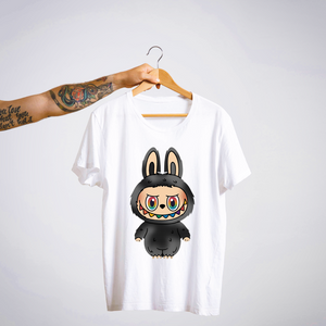SoulThread “Labubu Prism Edition" T-Shirt  – Limited Black Labubu Tee with Rainbow Smile | Free Shipping