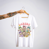 SoulThread “Labubu Wonderland” 🌸 Pastel Labubu Tee – Cute Bow & Flower Collection | Free Shipping | Made In  India