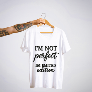 SoulThread "I'm Not Perfect, I'm Limited Edition" ✨ Self-Love Tee | Good-Vibes Collection | Made In India