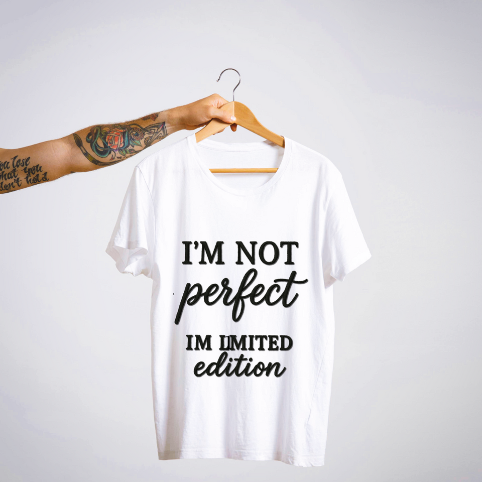 SoulThread "I'm Not Perfect, I'm Limited Edition" ✨ Self-Love Tee | Good-Vibes Collection | Made In India