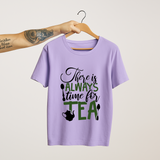 SoulThread “There is Always Time for Tea” T-Shirt – Funny Tea Lover Tee | 100% Cotton Unisex (Made in India)
