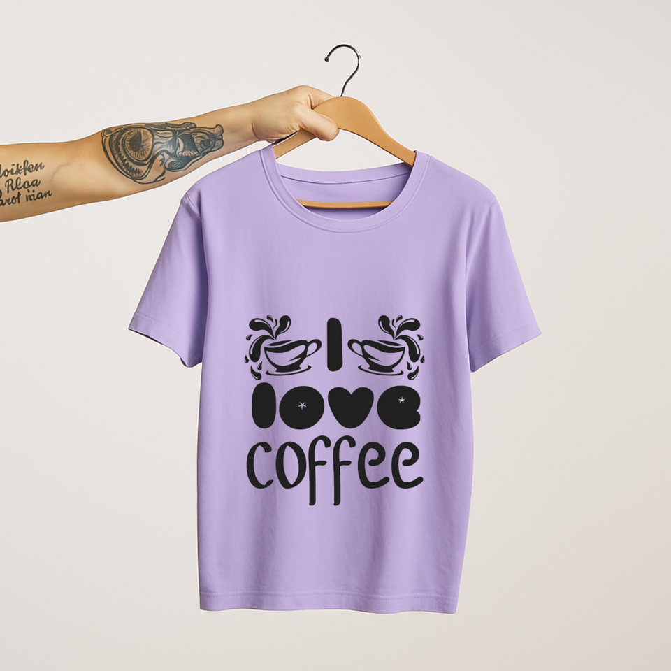 SoulThread “I Love Coffee” T-Shirt – Caffeine Lover Cotton Tee | Unisex (Made in India)