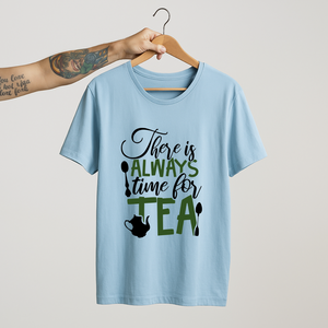 SoulThread “There is Always Time for Tea” T-Shirt – Funny Tea Lover Tee | 100% Cotton Unisex (Made in India)