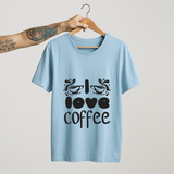 SoulThread “I Love Coffee” T-Shirt – Caffeine Lover Cotton Tee | Unisex (Made in India)