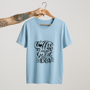 SoulThread “Coffee is Always a Good Idea” T-Shirt – Caffeine Lover Cotton Tee | Unisex (Made in India)