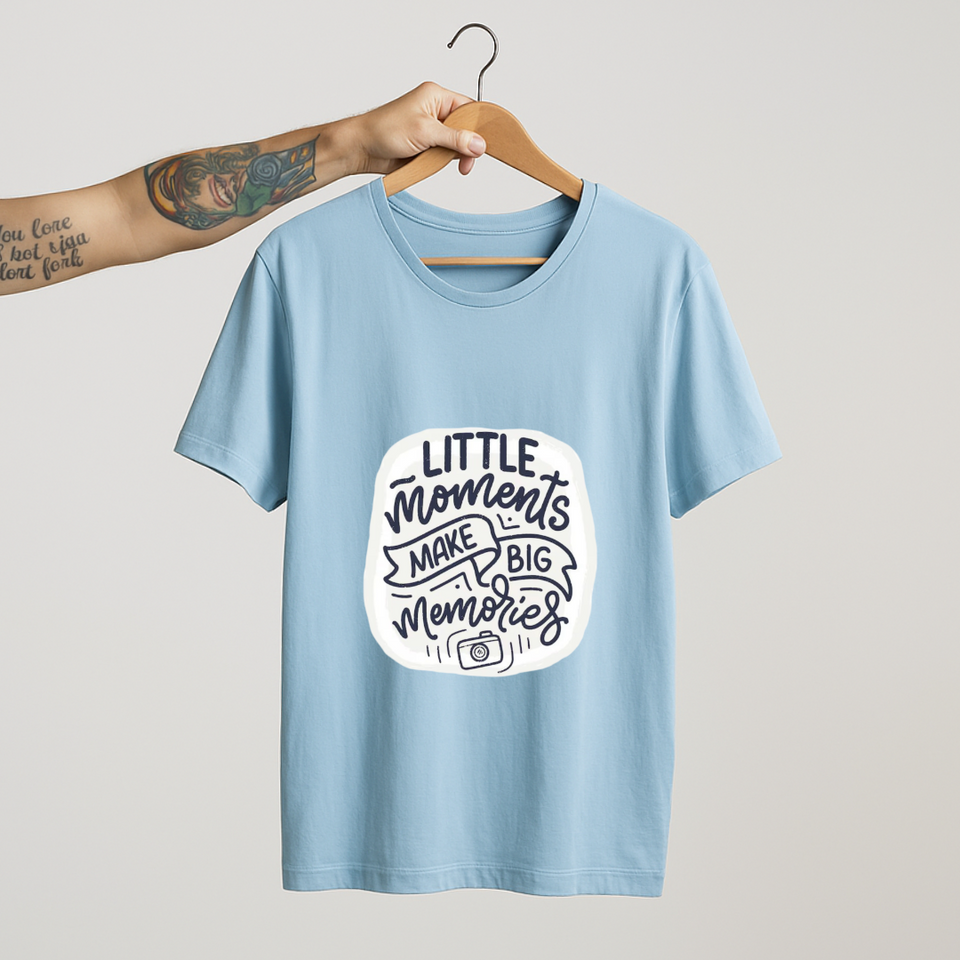 SoulThread “Little Moments Make Big Memories” T-Shirt – Travel &amp; Adventure Memory Tee | Unisex Cotton (Made in India)