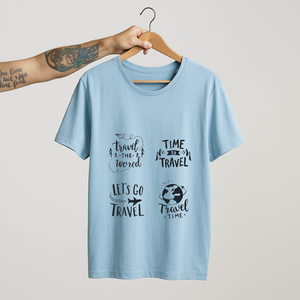 SoulThread “Travel Typography Collection” T-Shirt – Wanderlust Quotes Tee | Unisex 100% Cotton (180 GSM) | Made in India