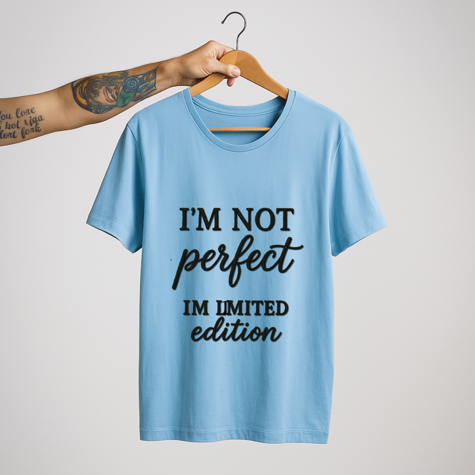 SoulThread "I'm Not Perfect, I'm Limited Edition" ✨ Self-Love Tee | Good-Vibes Collection | Made In India