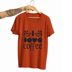 SoulThread “I Love Coffee” T-Shirt – Caffeine Lover Cotton Tee | Unisex (Made in India)