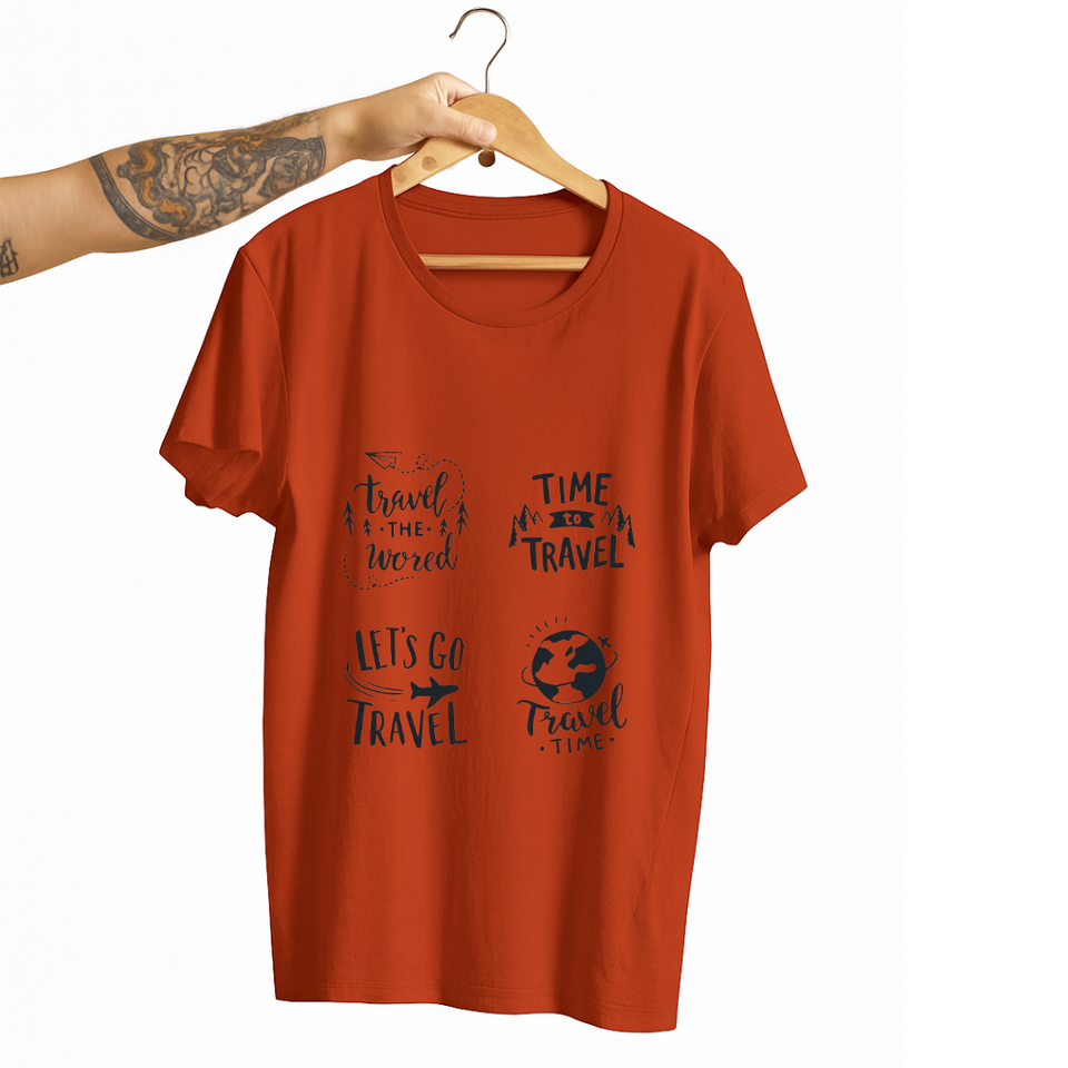 SoulThread “Travel Typography Collection” T-Shirt – Wanderlust Quotes Tee | Unisex 100% Cotton (180 GSM) | Made in India