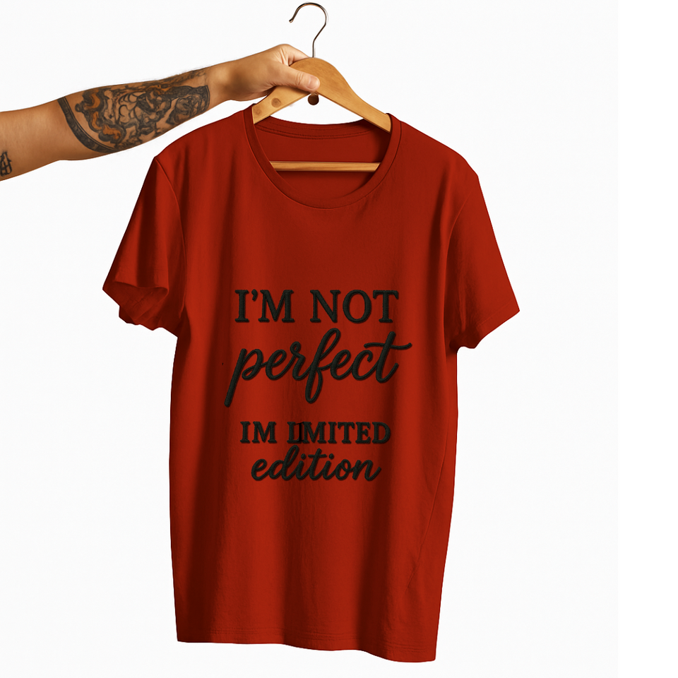 SoulThread "I'm Not Perfect, I'm Limited Edition" ✨ Self-Love Tee | Good-Vibes Collection | Made In India