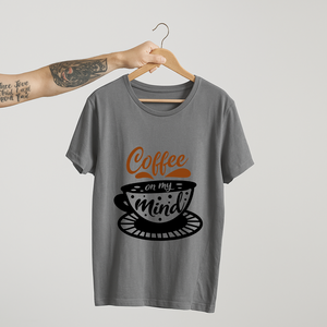 SoulThread “Coffee on My Mind” T-Shirt – Caffeine Vibes Cotton Tee | Unisex (Made in India)