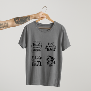 SoulThread “Travel Typography Collection” T-Shirt – Wanderlust Quotes Tee | Unisex 100% Cotton (180 GSM) | Made in India