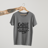 SoulThread “Collect Moments, Not Things” T-Shirt – Wanderlust Travel Quote Tee | Unisex 100% Cotton | Made in India