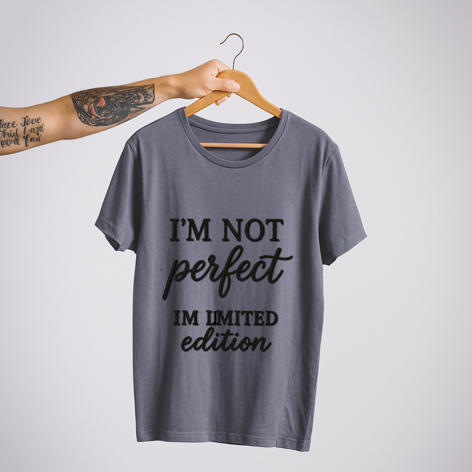 SoulThread "I'm Not Perfect, I'm Limited Edition" ✨ Self-Love Tee | Good-Vibes Collection | Made In India